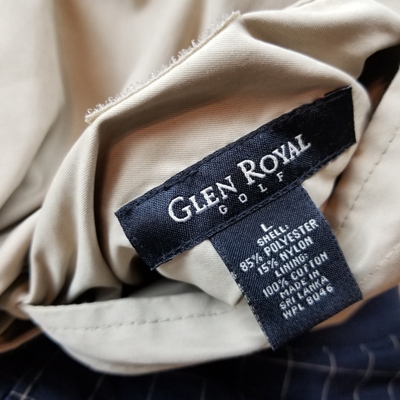 VTG 90's 00's Golf Reversible Tan / Navy Blue Chec - Picture 7 of 10